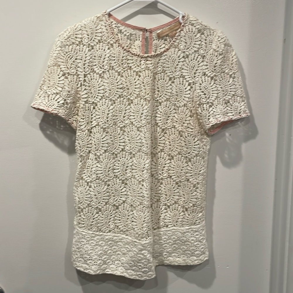 Champagne and Strawberry Lace Top